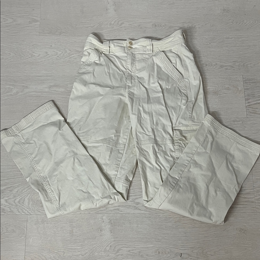 Abercrombie & Fitch Cream High-Rise Pants